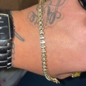 Diamond s-link tennis bracelet